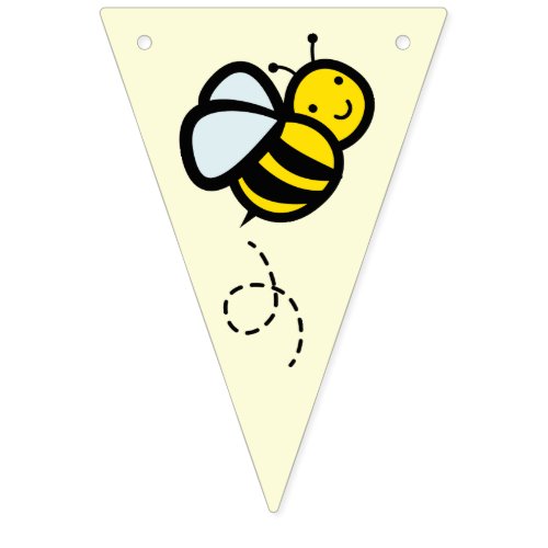 Honey  Bumble Bee Floral Yellow Welcome Baby Bunting Flags