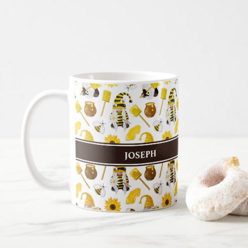 Honey Bumble bee gnomes pattern Coffee Mug