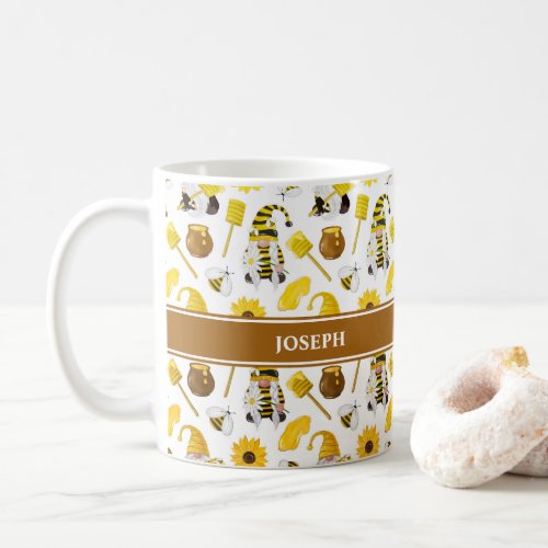 Honey Bumble bee gnomes pattern Coffee Mug