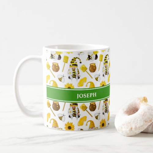 Honey Bumble bee gnomes pattern Coffee Mug