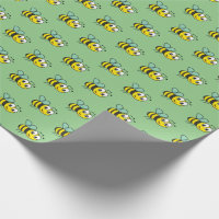 Queen Bee Black and Gold Wrapping Paper, Bumble Bee Gift Wrap