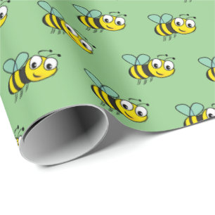 Honey Bumble Bee Themed Wrapping Paper Kids