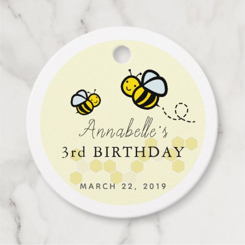 Honey  Bumble Bees  Daisy Birthday Thank You Favor Tags