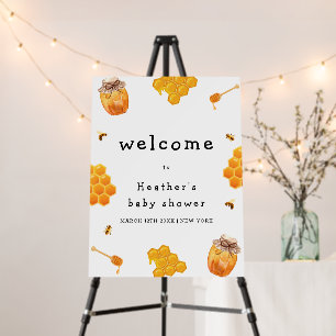 Honey Bumblebee Frame Baby Shower Welcome Sign 