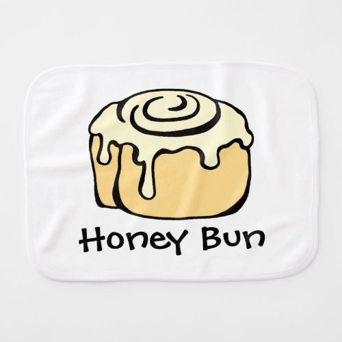 Honey Bun Cute Simple Modern Boy or Girl New Baby Burp Cloth