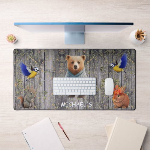 Honey Bunny and Boo Bear  Desk Mat