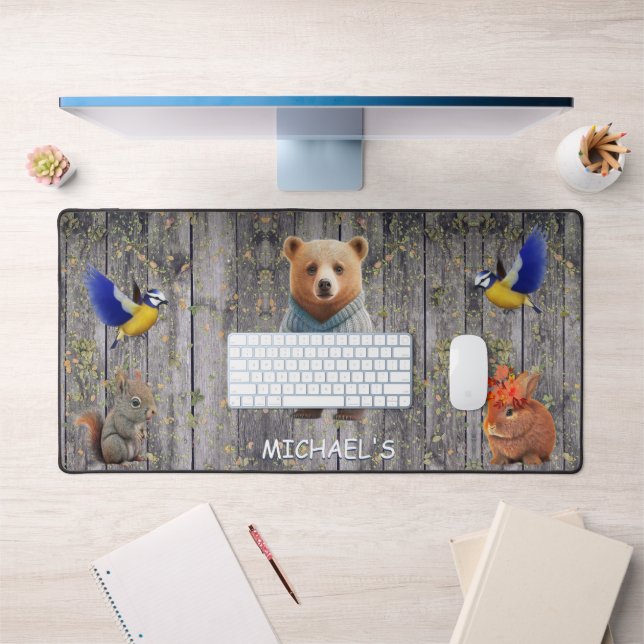 Honey Bunny and Boo Bear  Desk Mat (Office 1)