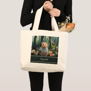 Honey Bunny and Boo Bear Large Tote Bag