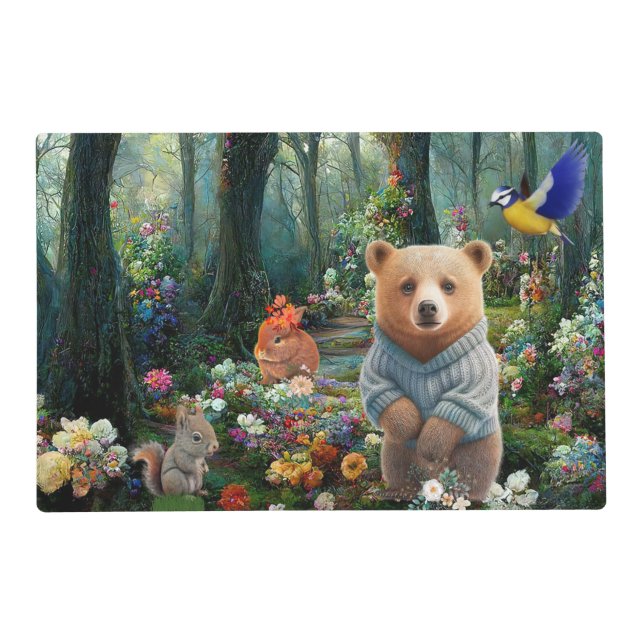 Honey Bunny and Boo Bear  Placemat (Front)