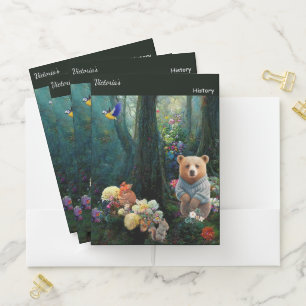 Honey Bunny and Boo Bear Pocket Folder