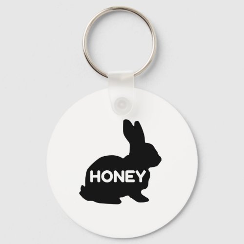 Honey Bunny Cute Funny Keychain