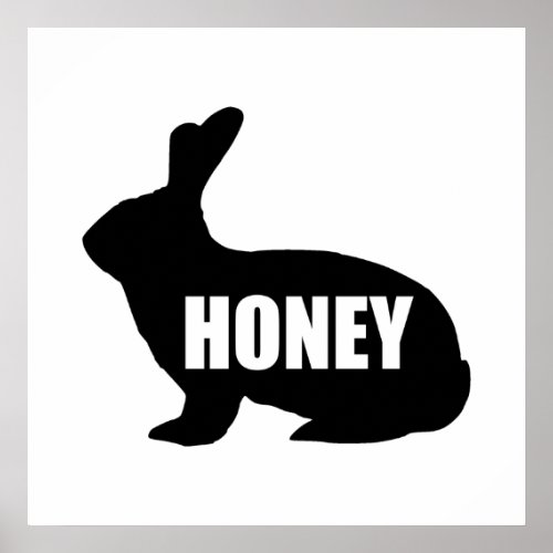 Honey Bunny Cute Funny Poster