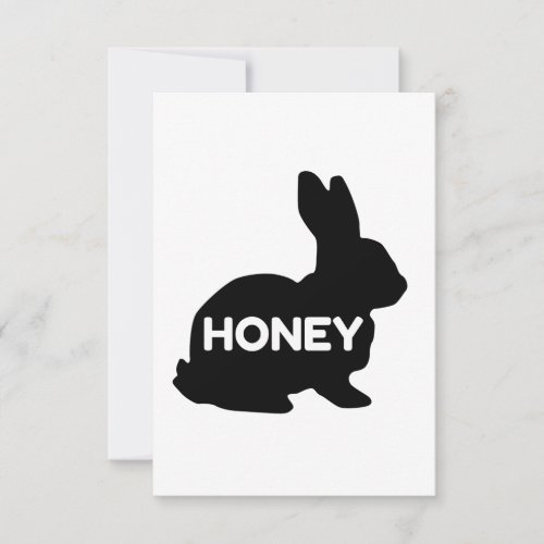 Honey Bunny Cute Funny Thank You Card