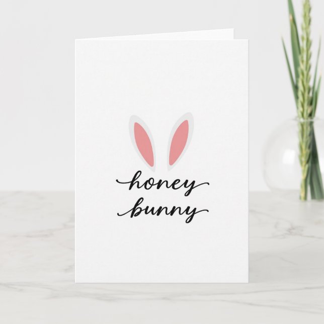 Honey Bunny Ears Greeting Card (Front)