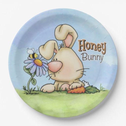 Honey Bunny Easter Paper Plates