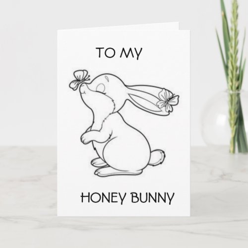 HONEY BUNNY LETS CELEBRATE OUR ANNIVERSARY CARD