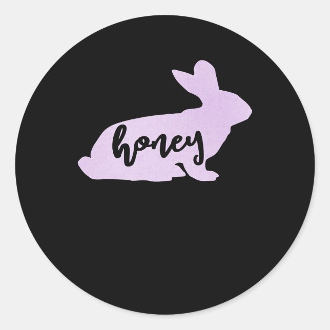 Honey Bunny Rabbit Easter Gift | Bunny Lover Classic Round Sticker (Front)