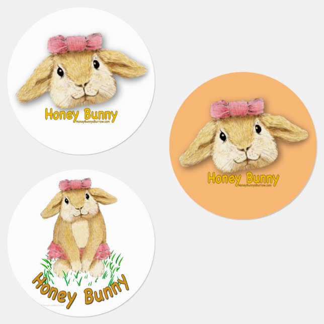 Honey Bunny's Loving Smile Kids' Labels (Group)