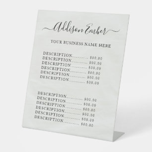 Honey Business Price List Pedestal Sign
