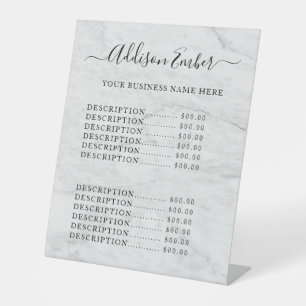 Honey Business Price List Pedestal Sign