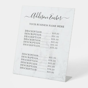 Honey Business Price List Pedestal Sign