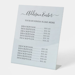 Honey Business Price List Pedestal Sign