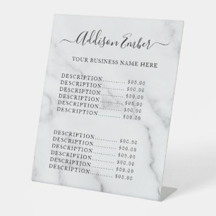 Honey Business Price List Pedestal Sign