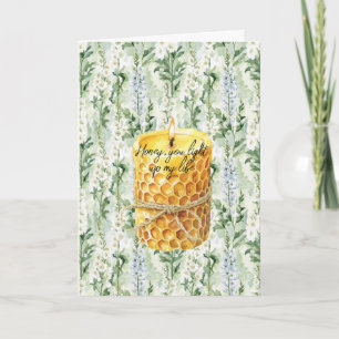 Honey Candle Light up my life Card