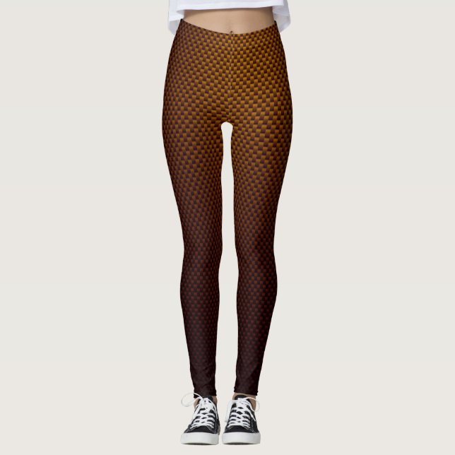 Honey carbon fiber pattern leggings (Front)