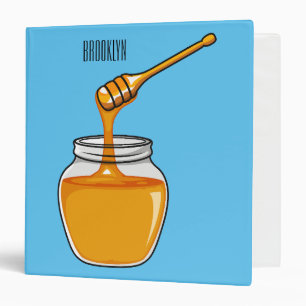 Honey cartoon illustration 3 ring binder
