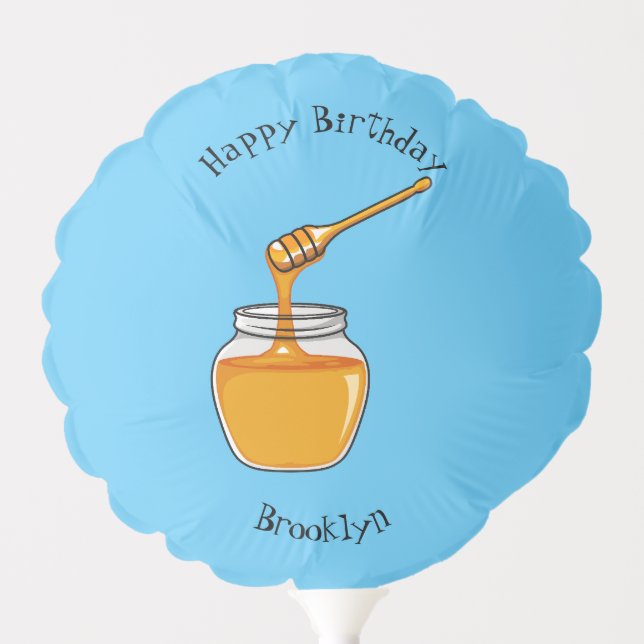 Honey cartoon illustration  balloon (Front)