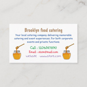 Honey cartoon illustration business card