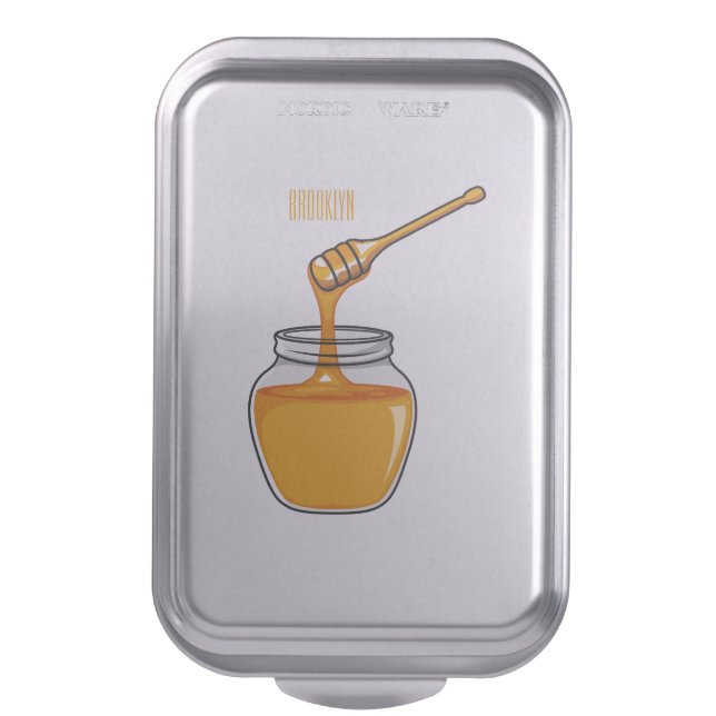 Honey cartoon illustration  cake pan (Front Vertical)