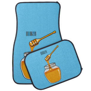 Honey cartoon illustration car floor mat
