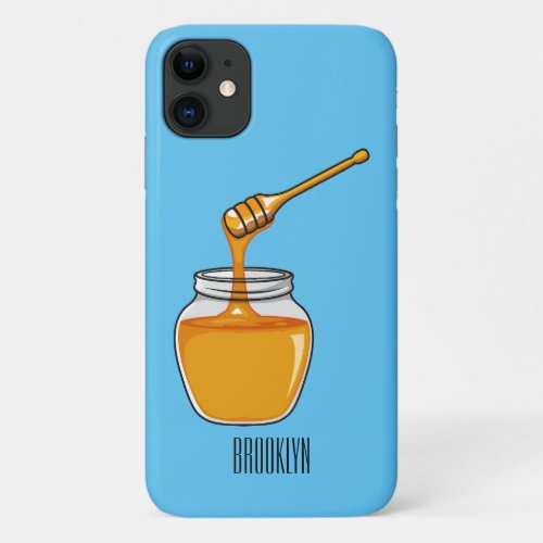 Honey cartoon illustration  iPhone 11 case