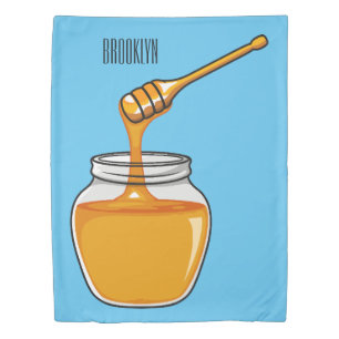 Honey cartoon illustration duvet cover