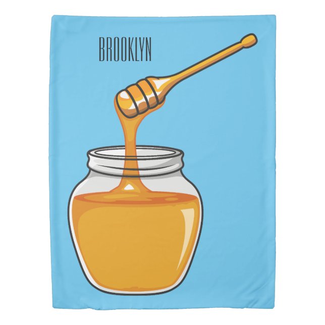 Honey cartoon illustration  duvet cover (Front)
