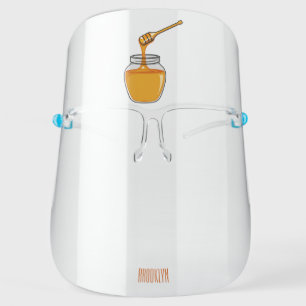 Honey cartoon illustration face shield