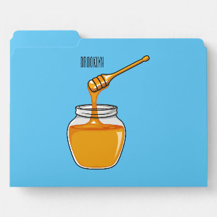 Honey cartoon illustration file folder