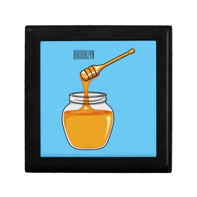 Honey cartoon illustration  gift box (Front)