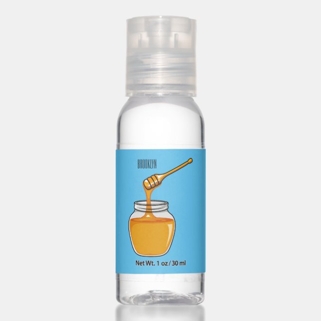 Honey cartoon illustration  hand sanitizer (Front)