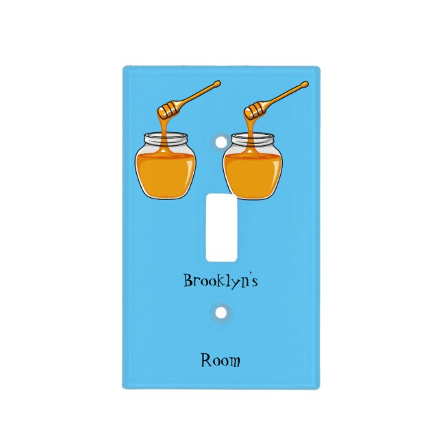 Honey cartoon illustration  light switch cover (Front)