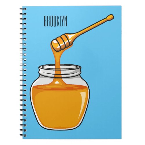 Honey cartoon illustration  notebook