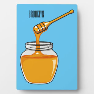 Honey cartoon illustration  plaque