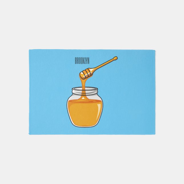 Honey cartoon illustration  rug (Front)