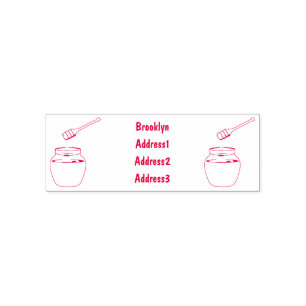 Honey cartoon illustration self-inking stamp