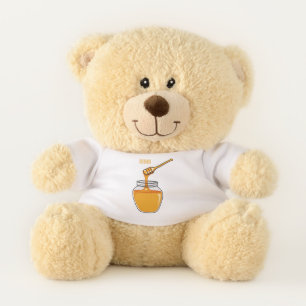 Honey cartoon illustration teddy bear
