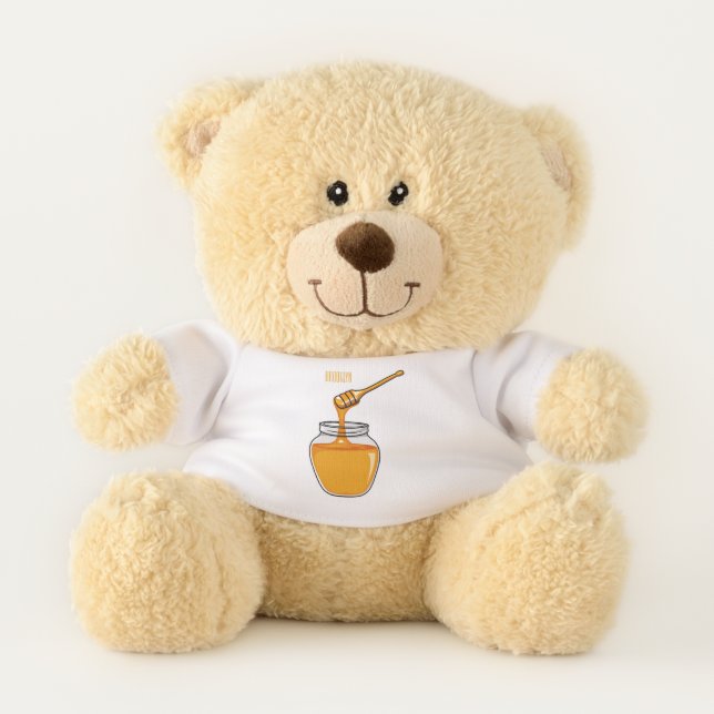 Honey cartoon illustration  teddy bear (Front)