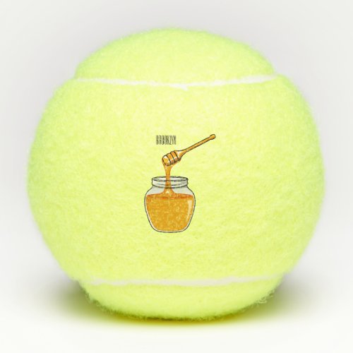 Honey cartoon illustration  tennis balls