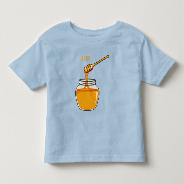 Honey cartoon illustration  toddler t-shirt (Front)